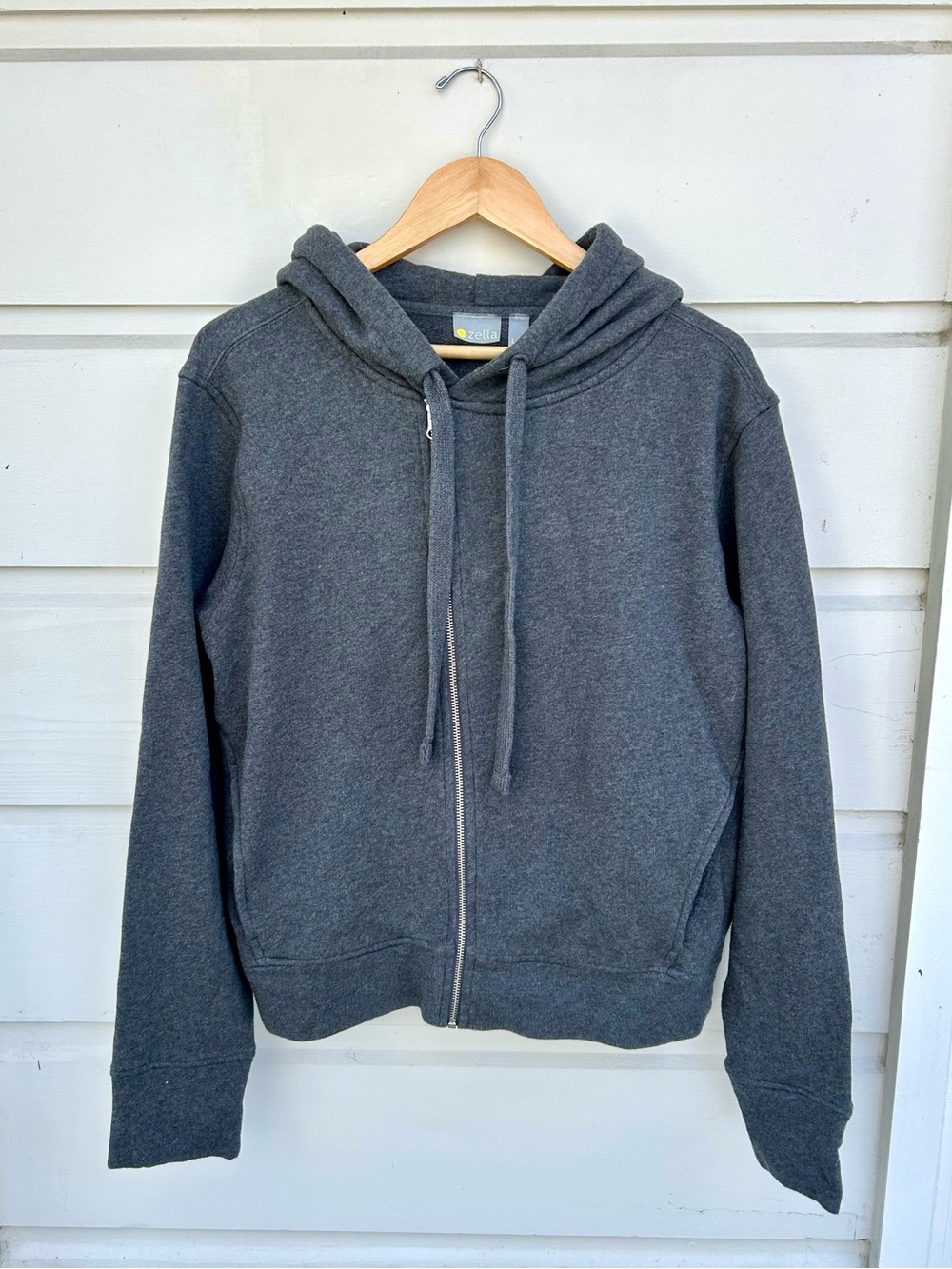 Zella Charcoal Gray Full-Zip Hoodie Jacket